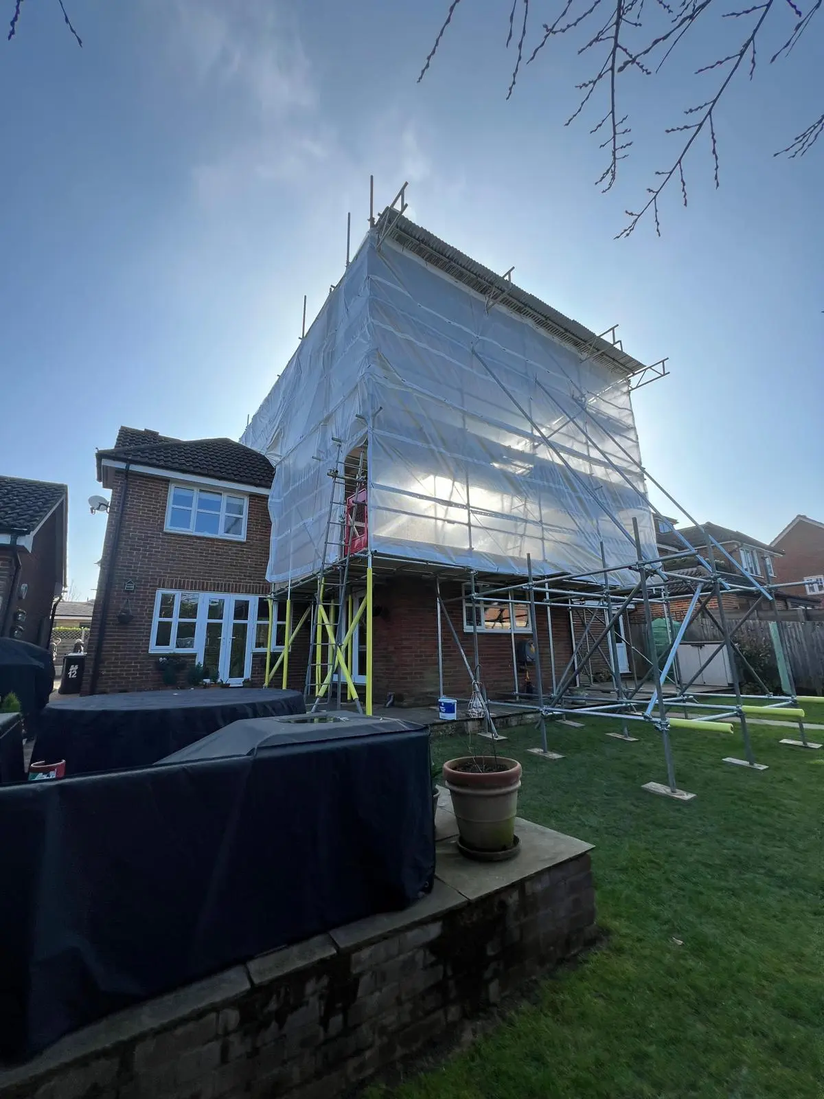 Rear garden scaffold access